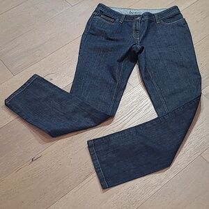 EUC Boden Jeans Women's sz 14L Straight Leg Mid Rise Dark Denim Jeans
